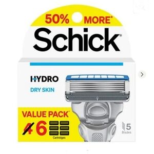 Schick Hydro Men's Dry Skin Razor Refills Value Pack - 6 count